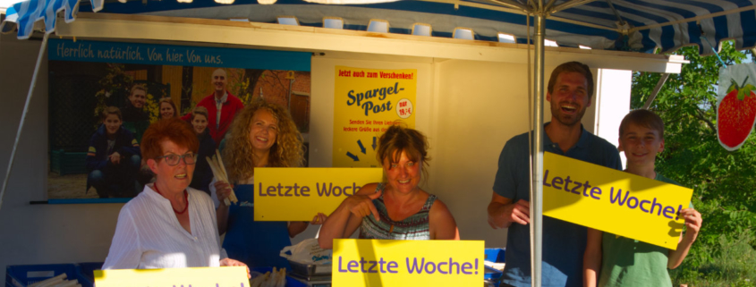 Letzte Woche, Spargelverkauf endet in dieser Woche, nur noch bis zum 28.6.2020 Spargelverkauf, letzte Chance auf leckeren Spargel