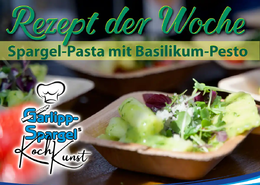 Rezept der Woche aus Garlipp-Spargels KochKunst: Spargel-Pasta mit Basilikum-Pesto, frisch, selbst gemacht, von meisterlicher Hand