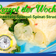 Außergewöhnliches Spargelrezept: Garlipp-Spargel einmal umschlossen von Blätterteig und Spinat. Ein ganz neues und ungewöhnliches, jedoch sehr schmackhaftes Rezept für gesunden weißen Spargel.