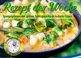 Köstliches Rezept: Spargelpfanne mit grüner Paprika in cremiger Pesto-Sauce. In 20 Minuten fertig! Einfache Zubereitung mit Garlipp-Spargel, Frischkäse und Chili. Perfekt als vegetarisches Hauptgericht oder Beilage.
