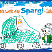 Buntes, selbst gemaltes Kinderbild zum Thema Spargel für die SPARGI-Zeitung von Garlipp-Spargel veröffentlicht